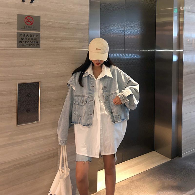 Women' Jackets 2023 Spring Autumn Long Sleeve Stitching Design Trendy Women Shirt Sleeveless All-match Denim Jacket 2 Piece Set Casual, Photo color
Women' Jackets 2023 Spring Autumn Long Sleeve Stitching Design Trendy Women Shirt Sleeveless All-match Denim Jacket 2 Piece Set Casual, Photo color