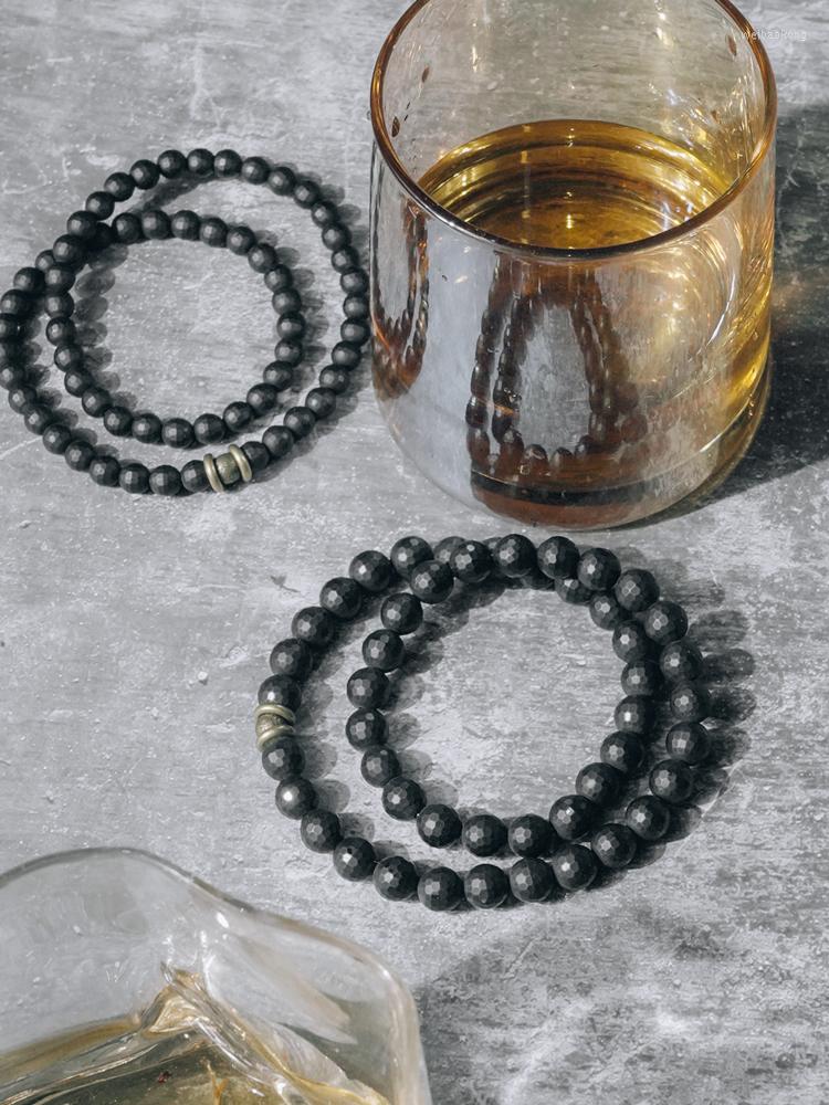 Strand Two Row Facet Matte Black Agate Bracelet Beads Handcrafted Antique Brass Charm Metal Punk Lovers Gift Energy Stone Jewelry
Strand Two Row Facet Matte Black Agate Bracelet Beads Handcrafted Antique Brass Charm Metal Punk Lovers Gift Energy Stone Jewelry