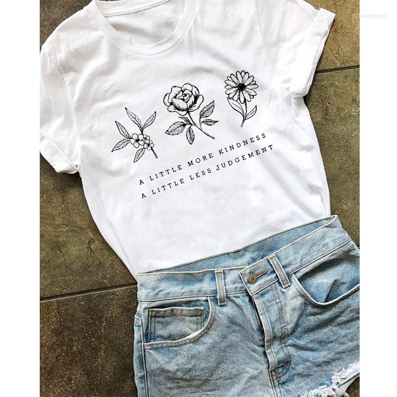 Women's T Shirts A Little More Kindness Less Judgement T-shirts Stylish Summer Short Sleeve Floral Print Tee Top Women Slogan Eco Tshirt, Olive-black text
Women's T Shirts A Little More Kindness Less Judgement T-shirts Stylish Summer Short Sleeve Floral Print Tee Top Women Slogan Eco Tshirt, Olive-black text