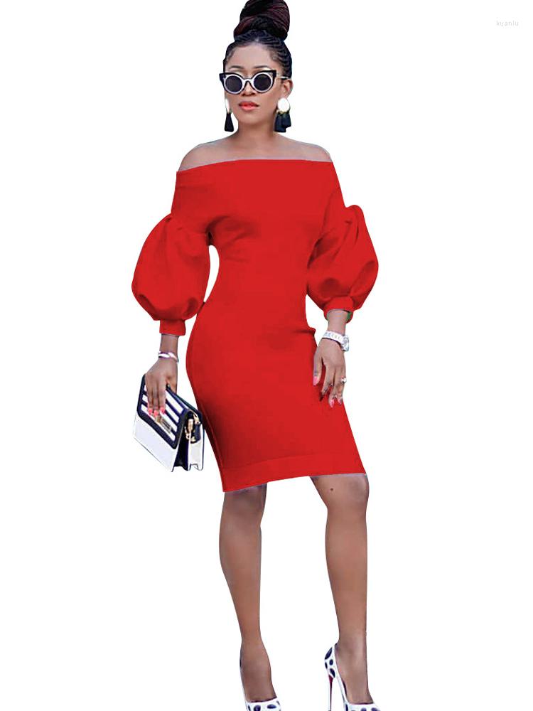 Casual Dresses Elegant Classy Off The Shoulder Sheath Dress Women Sexy Slash Neck Lantern Sleeve Pencil Fashionable Backless Midi Robe, Sky blue 
Casual Dresses Elegant Classy Off The Shoulder Sheath Dress Women Sexy Slash Neck Lantern Sleeve Pencil Fashionable Backless Midi Robe, Sky blue