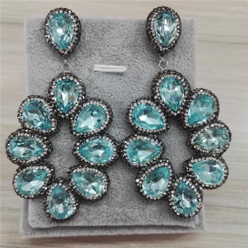 Dangle Earrings Light Blue Sea Water Drop Translucent Crystal Rhinestone Big Luxury Exaggerate Long For Women Girl
Dangle Earrings Light Blue Sea Water Drop Translucent Crystal Rhinestone Big Luxury Exaggerate Long For Women Girl