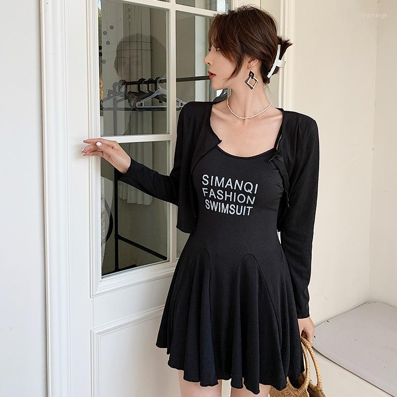 Women's Swimwear Long Sleeve Cardigan Slim Strap Dress Swimsuit Shorts Sexy Three Piece Set Beach Wear Women Conservative Spring Bathing, 3 piece set
Women's Swimwear Long Sleeve Cardigan Slim Strap Dress Swimsuit Shorts Sexy Three Piece Set Beach Wear Women Conservative Spring Bathing, 3 piece set