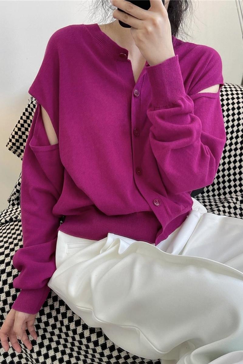 Women's Knits 2023 Spring Autumn Korean Two Wear V-neck Split Hollow Out Long Sleeve Knitted Cardigan Female Fashion Sweater N447, Black
Women's Knits 2023 Spring Autumn Korean Two Wear V-neck Split Hollow Out Long Sleeve Knitted Cardigan Female Fashion Sweater N447, Black