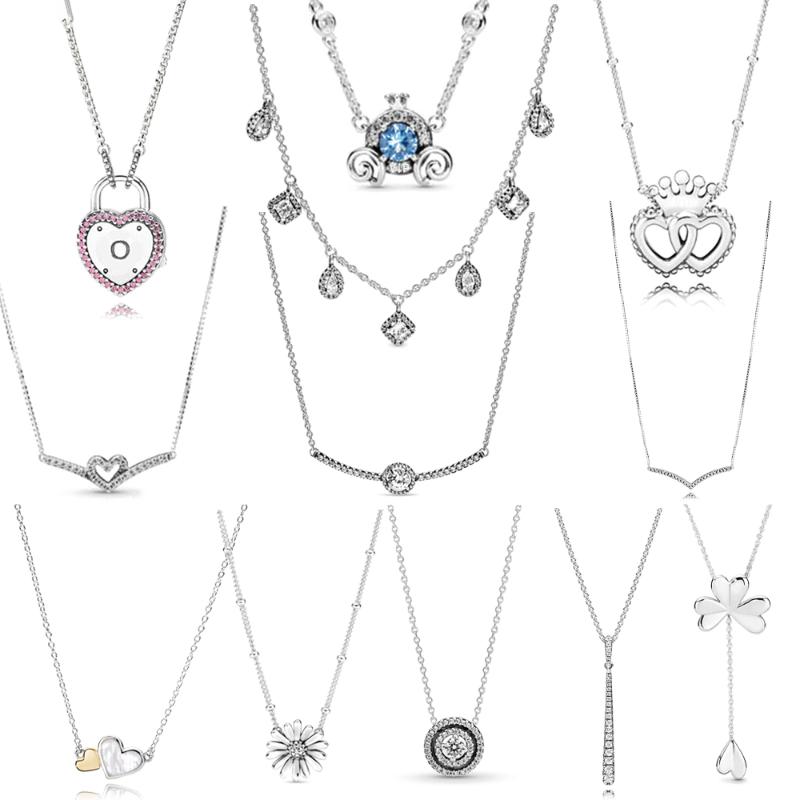 Chains Fine Jewelry Women Trendy Round Pendant Heart Clover Necklaces Zircon Fashion 925 Silver Original Choker Neck Gift FemaleChains
Chains Fine Jewelry Women Trendy Round Pendant Heart Clover Necklaces Zircon Fashion 925 Silver Original Choker Neck Gift FemaleChains