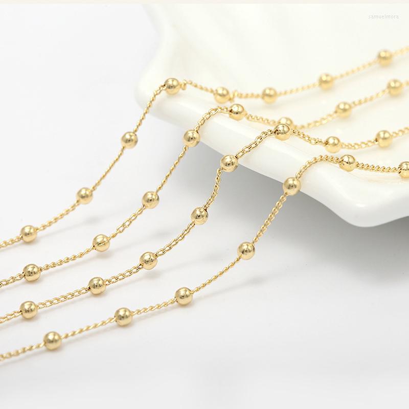 Chains 10m Korean Version Of Copper Plated 14K Color-preserving Gold 2mm Bead Charms Chain Hand-made Necklace Bracelet DIY Material
Chains 10m Korean Version Of Copper Plated 14K Color-preserving Gold 2mm Bead Charms Chain Hand-made Necklace Bracelet DIY Material