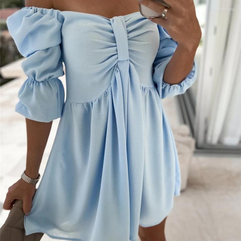 Party Dresses Women Casual High Waist Mini Dress One Shoulder Short Fashion Eleggant Ladies Solid Color Puff Sleeve, Beige
Party Dresses Women Casual High Waist Mini Dress One Shoulder Short Fashion Eleggant Ladies Solid Color Puff Sleeve, Beige