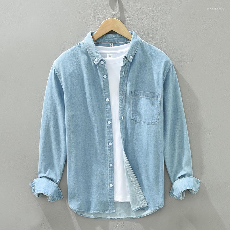Men's Casual Shirts Blue Black Men's Long Sleeve Denim Shirt 2023 Spring Autumn Business Thin Jeans Jacket Male Loose Cotton Top, Light blue
Men's Casual Shirts Blue Black Men's Long Sleeve Denim Shirt 2023 Spring Autumn Business Thin Jeans Jacket Male Loose Cotton Top, Light blue
