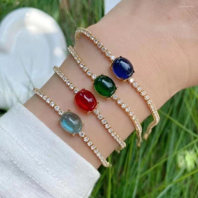 Charm Bracelets 5Pcs Fashion Jewelry Gold Plated Oval Rainbow Zircon Tennis Chain Bracelet Women Shinning Colorful CZ Gift
Charm Bracelets 5Pcs Fashion Jewelry Gold Plated Oval Rainbow Zircon Tennis Chain Bracelet Women Shinning Colorful CZ Gift