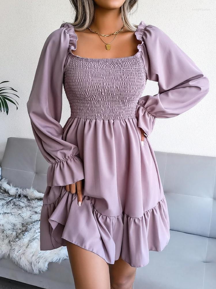 Casual Dresses Tossy Square Neck Long Sleeve Ruffle Dress Women Patchwork Ruched A-line 2023 Ladies Autumn Winter Outwears, Black
Casual Dresses Tossy Square Neck Long Sleeve Ruffle Dress Women Patchwork Ruched A-line 2023 Ladies Autumn Winter Outwears, Black