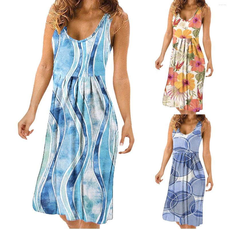 Casual Dresses Ladies T Shirt Summer Dress Sleeveless Sundress Women Printed Homecoming Short Off The Shoulder, Blue
Casual Dresses Ladies T Shirt Summer Dress Sleeveless Sundress Women Printed Homecoming Short Off The Shoulder, Blue