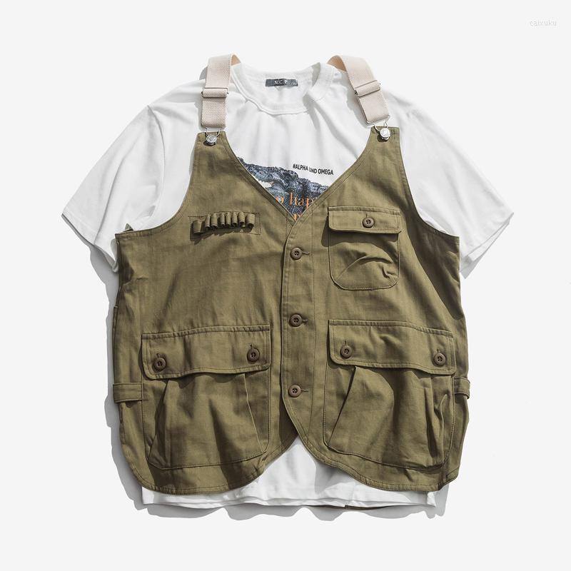 Men's Tank Tops 2023 Fashion Summer Harajuku Couple Loose Japanese Tooling Washed Multi-pocket Strap Solid Color American Retro Vest, Blue
Men's Tank Tops 2023 Fashion Summer Harajuku Couple Loose Japanese Tooling Washed Multi-pocket Strap Solid Color American Retro Vest, Blue