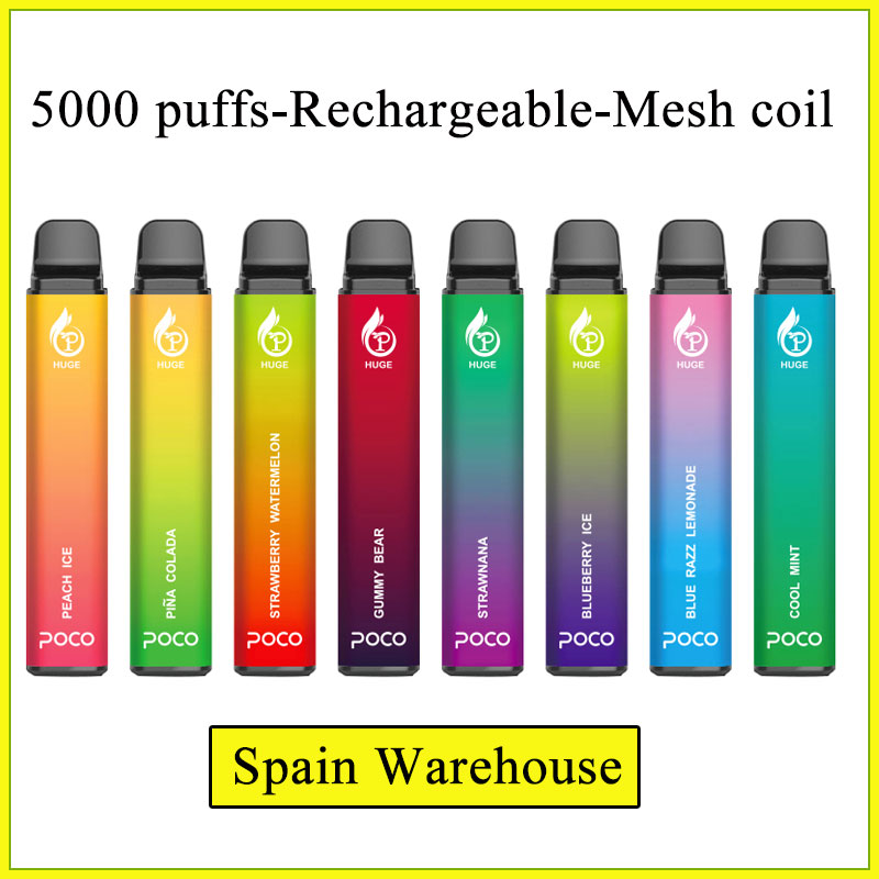 Poco Huge 5000 puffs Disposable vape with 950mah Electronic Cigarette battery and 15ml cartridge pod local warehouse
Poco Huge 5000 puffs Disposable vape with 950mah Electronic Cigarette battery and 15ml cartridge pod local warehouse