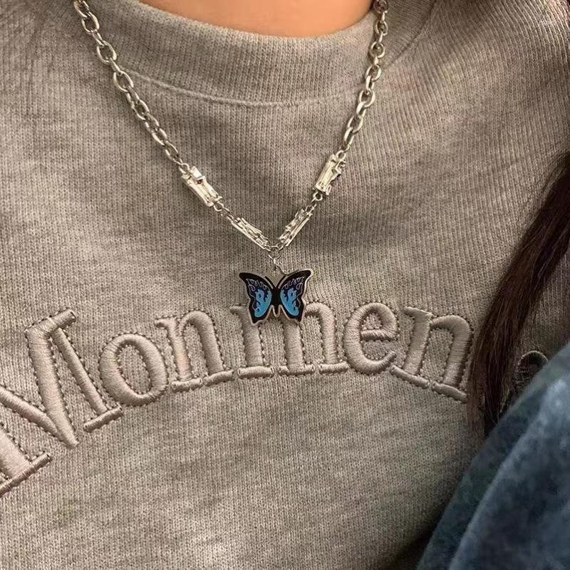 Pendant Necklaces Kpop Vintage Goth Y2K Blue Butterfly Stainless Steel Sweater Chain Necklace For Women Men Egirl Grunge Aesthetic Jewelry
Pendant Necklaces Kpop Vintage Goth Y2K Blue Butterfly Stainless Steel Sweater Chain Necklace For Women Men Egirl Grunge Aesthetic Jewelry