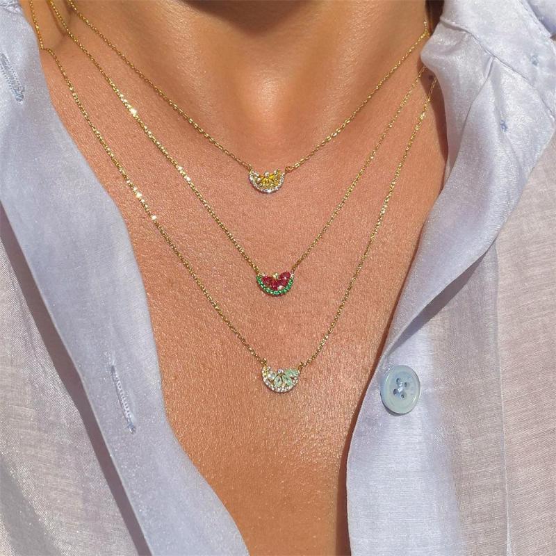 Pendant Necklaces GATTVICT Korean Cute Friut Necklace For Women Girl Stainless Steel Zircon Fashion Charm Sweet Summer Jewelry
Pendant Necklaces GATTVICT Korean Cute Friut Necklace For Women Girl Stainless Steel Zircon Fashion Charm Sweet Summer Jewelry