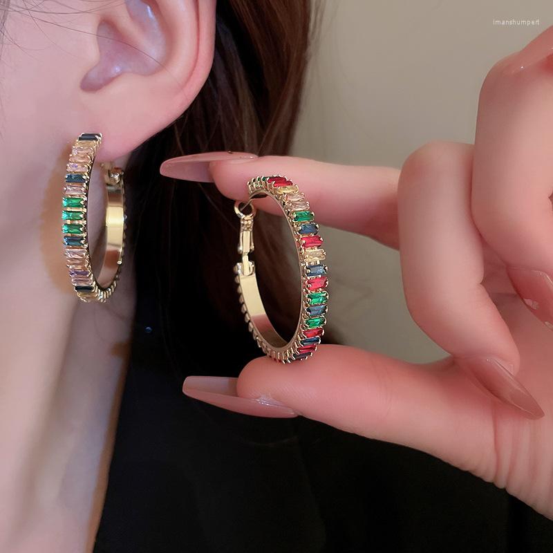 Hoop Earrings Trendy 2023 Big For Women Luxury Colorful White Black Cubic Zirconia Geometric Circle Round Ear Loops Jewelry
Hoop Earrings Trendy 2023 Big For Women Luxury Colorful White Black Cubic Zirconia Geometric Circle Round Ear Loops Jewelry