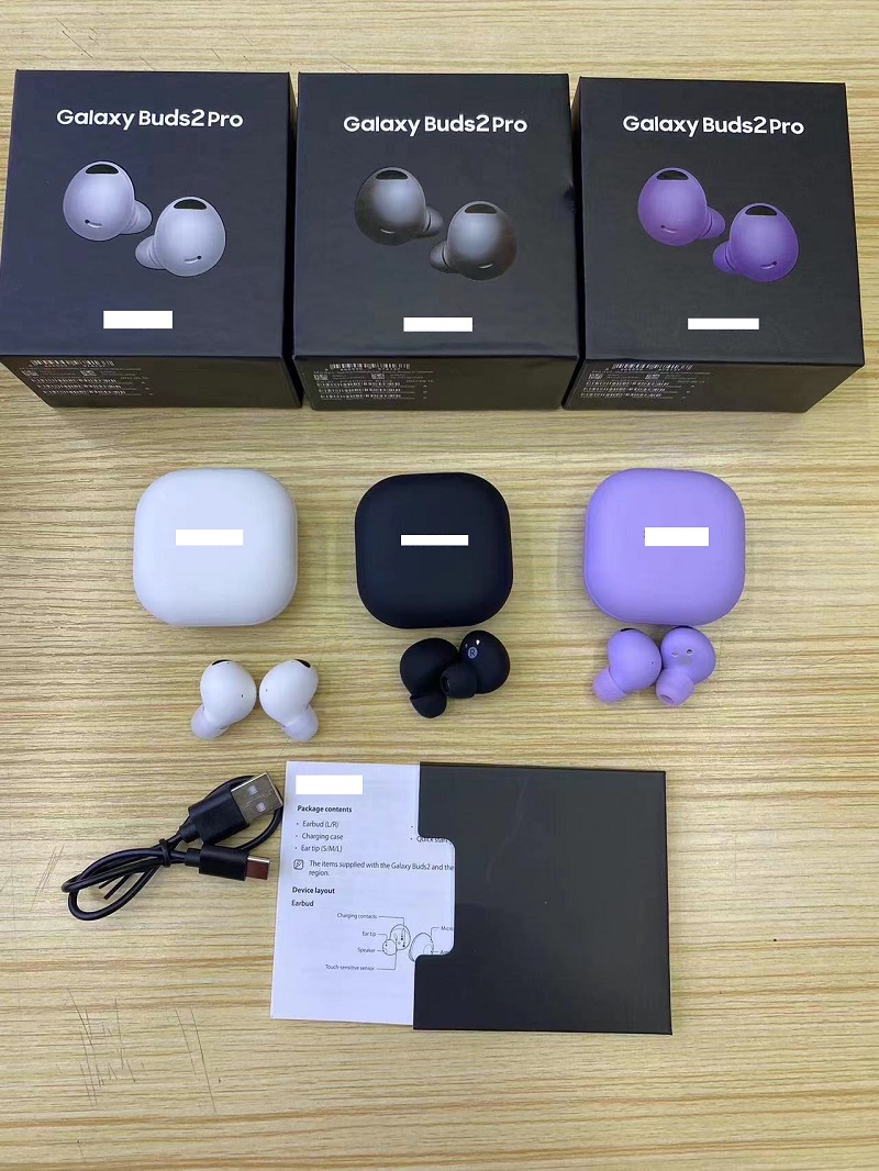 Luxury TWS Buds 2 Pro True Sports Wireless Earbuds Bluetooth Earphone 9D Stereo Headset IPX7 headphones For all Smartphones Samsun Factory wholesale
