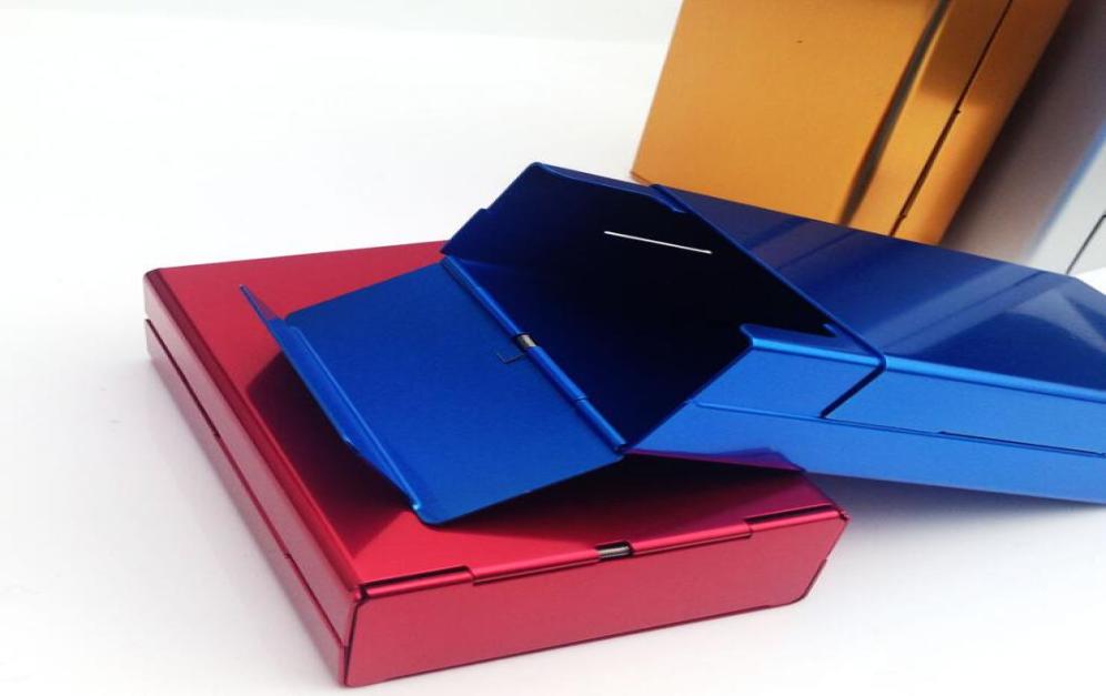 Slide Cigarette Box Aluminum Alloy Metal Storage Case Holding 20pcs Capacity Automatic Elastic Cover Five Color Smoking Tool