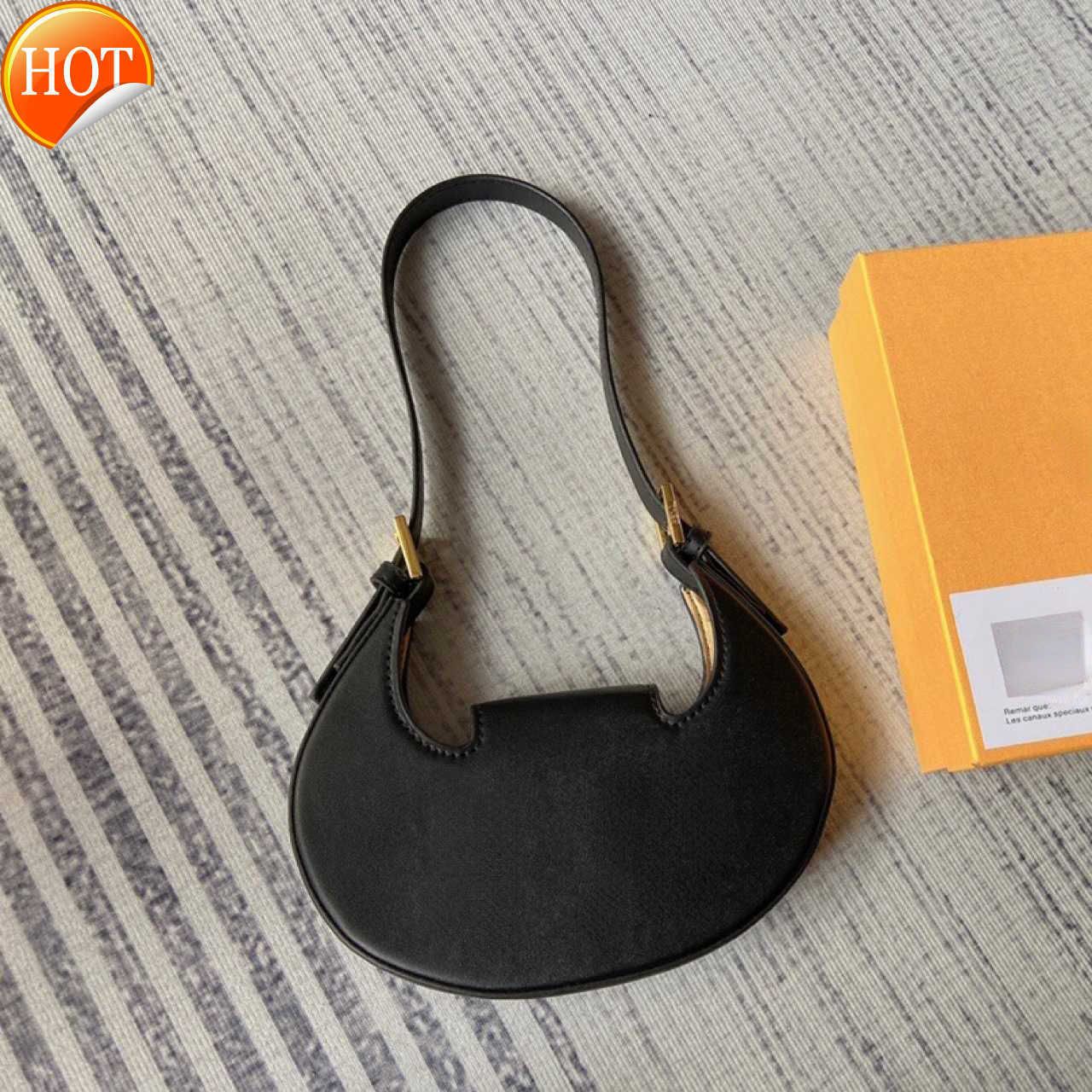 Luxury Women's Brand Designers Handbags Shoulder Bags Crossbody Bag Tote 2023 New Fashion Armpit Single Crescent bag with Gift Box Factory Direct Sales, Black2
Luxury Women's Brand Designers Handbags Shoulder Bags Crossbody Bag Tote 2023 New Fashion Armpit Single Crescent bag with Gift Box Factory Direct Sales, Black2