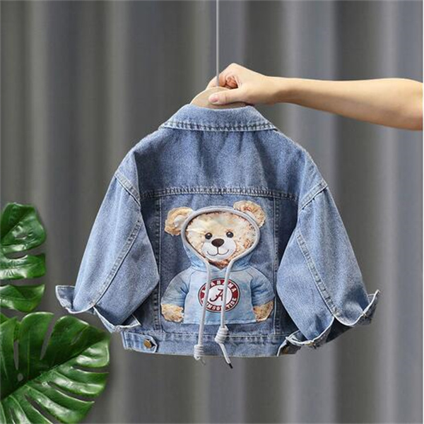 Boys' Denim Coat 2023 New Fashionable Colorful Print Patch Casual Children's Spring Wear Top A92, Lace up bear
Boys' Denim Coat 2023 New Fashionable Colorful Print Patch Casual Children's Spring Wear Top A92, Lace up bear