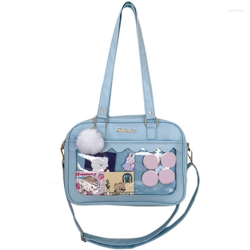 Evening Bags Japanese High School Girls JK Bag Women PU Leather Handbags And Purses Transparent Itabag Crosssbody, Black
Evening Bags Japanese High School Girls JK Bag Women PU Leather Handbags And Purses Transparent Itabag Crosssbody, Black