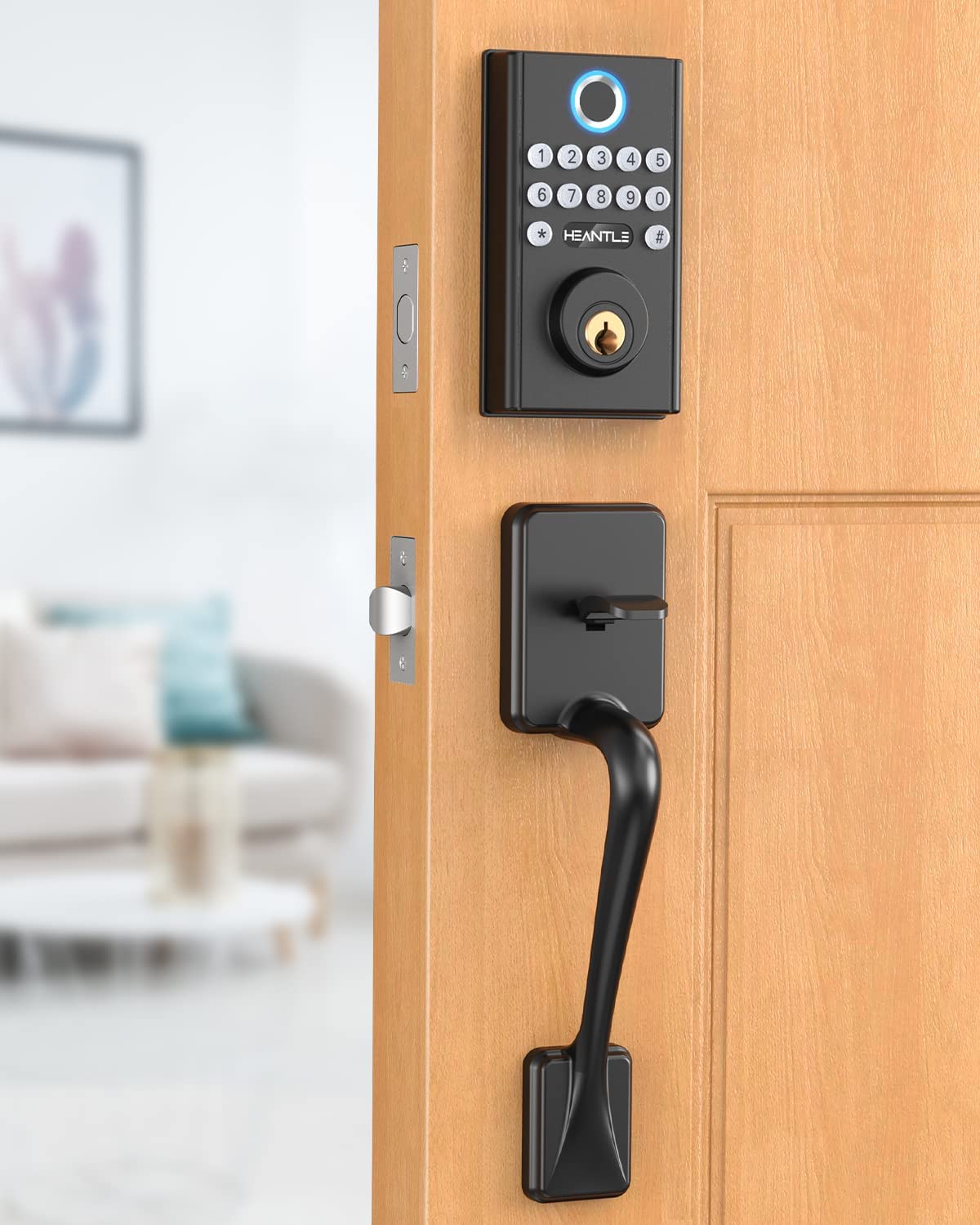 Heantle Smart Door Lock with Handle Set for Front Door Keyless Electronic Fingerprint Deadbolt with Digital Keypad Lock Sets
Heantle Smart Door Lock with Handle Set for Front Door Keyless Electronic Fingerprint Deadbolt with Digital Keypad Lock Sets