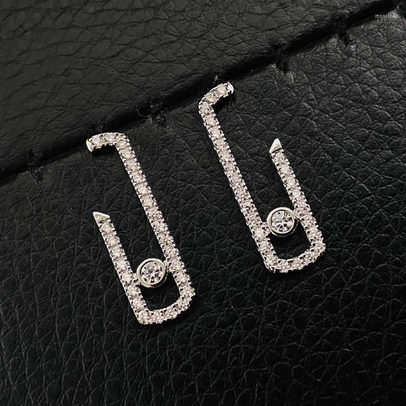Stud Earrings Paper Clip Style Full Inlay Shiny Zircon High Class Gold Plated Jewelry With 925 Silver Pin
Stud Earrings Paper Clip Style Full Inlay Shiny Zircon High Class Gold Plated Jewelry With 925 Silver Pin