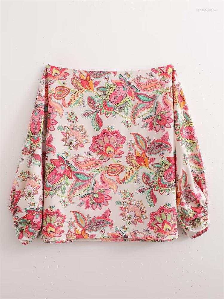 Women' Blouses Women 2023 Fashion Floral Print Off The Shoulder Shirt Vintage Long Sleeve Female Pullover Shirts Blusas Streetwear, Picture shown
Women' Blouses Women 2023 Fashion Floral Print Off The Shoulder Shirt Vintage Long Sleeve Female Pullover Shirts Blusas Streetwear, Picture shown