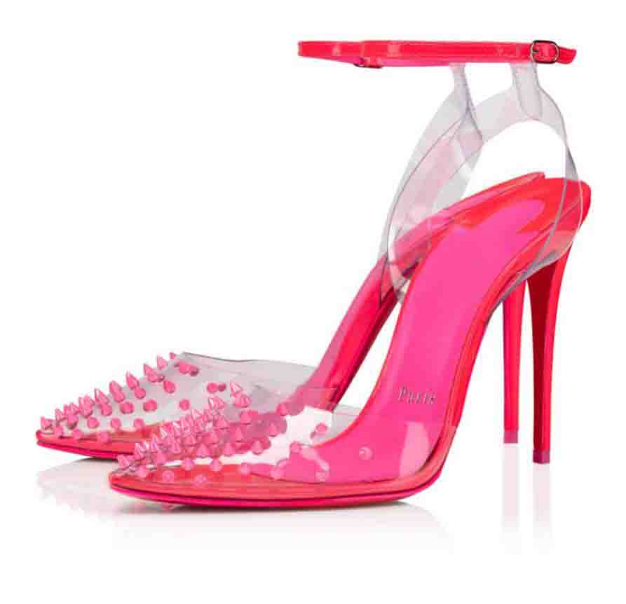 Luxury Reds sole shoes for Women sandal brand high heels Spikoo 100mm Pumps PVC pearlescent patent leather and spikes pointe toe pump ankle strap with box 35-43
Luxury Reds sole shoes for Women sandal brand high heels Spikoo 100mm Pumps PVC pearlescent patent leather and spikes pointe toe pump ankle strap with box 35-43