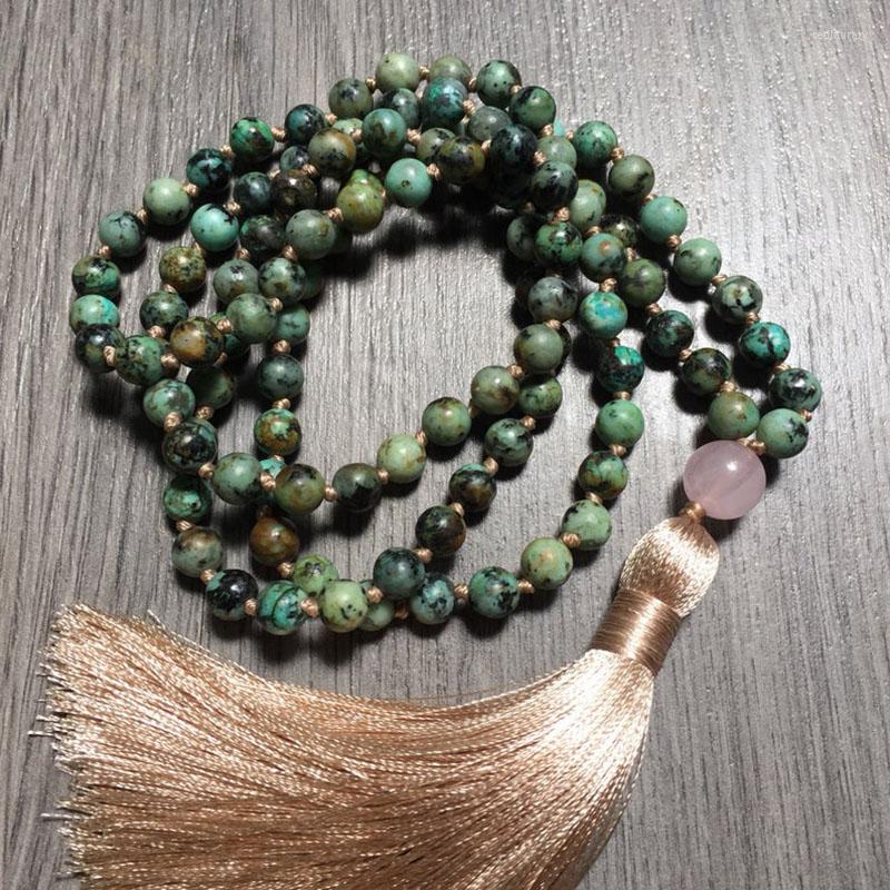 Chains Positive Changes Mala Necklace 6mm African T-urquois Beads 108 Stone Beaded Jewelry
Chains Positive Changes Mala Necklace 6mm African T-urquois Beads 108 Stone Beaded Jewelry