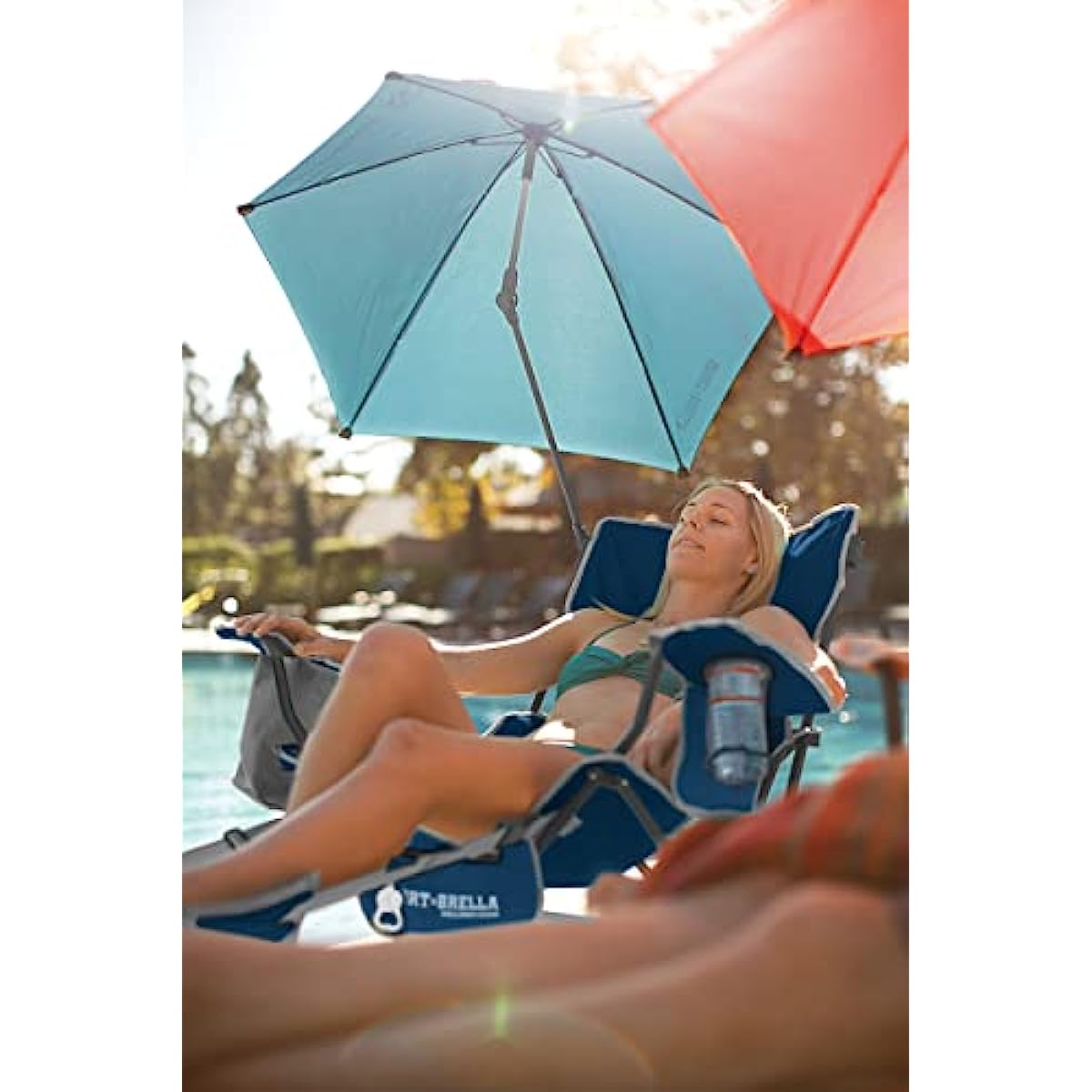 Sport Brella Beach Chair with UPF 50 Adjustable Umbrella foldable chair