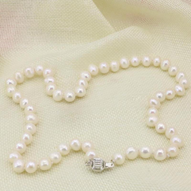 Choker 8-9mm White Pearl Natural Genuine Freshwater Cultured Beads Necklace For Women Jewelry Wholesale Chain 18inch B3234
Choker 8-9mm White Pearl Natural Genuine Freshwater Cultured Beads Necklace For Women Jewelry Wholesale Chain 18inch B3234