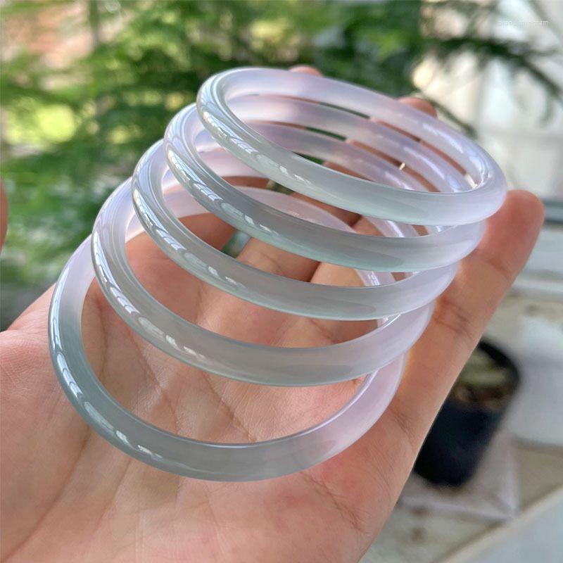Bangle Half-mountain Half-water Oil-blue Gradual Change Chalcedony Bracelet Women's Thin Round Strip Beauty Jingle Ag
Bangle Half-mountain Half-water Oil-blue Gradual Change Chalcedony Bracelet Women's Thin Round Strip Beauty Jingle Ag