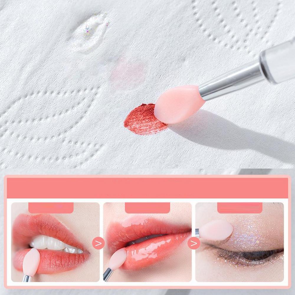 Women Beauty Makeup Tools Soft Silicone Lip Brush With Cover Multifunction Applicator Cosmetic Brush Make Up Brushes For Eye Shadow Lipstick Pincel De