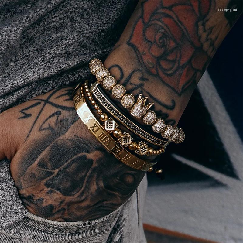 Charm Bracelets 4pcs/set Classic Crown Long Tube Men Bracelet Jewelry Gift
Charm Bracelets 4pcs/set Classic Crown Long Tube Men Bracelet Jewelry Gift