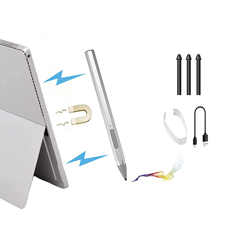 4096 Pressure Sensitivity Active Stylus Pen for Microsoft Surface Pro X 8 7 6 5 4 3 Laptop Book Studio Surface 3 Go Go2 Go3 Palm Rejection Touch Pencil Silver
4096 Pressure Sensitivity Active Stylus Pen for Microsoft Surface Pro X 8 7 6 5 4 3 Laptop Book Studio Surface 3 Go Go2 Go3 Palm Rejection Touch Pencil Silver