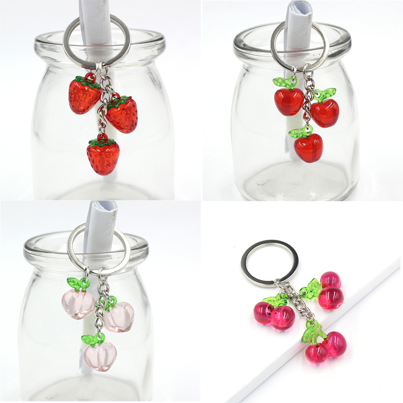 Cute Fruit Key Rings 3D Acrylic Cherry Peach Apple Strawberry Keychain Keyring Car Holder Bag Pendant Accessories Jewellery Gift for Women Girls Children
Cute Fruit Key Rings 3D Acrylic Cherry Peach Apple Strawberry Keychain Keyring Car Holder Bag Pendant Accessories Jewellery Gift for Women Girls Children