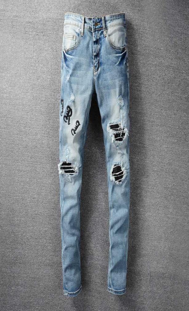 Men039s Jeans Amri Ripped Pants Fashion Hip Hop Blue Letter Printing Good Version High Street Youth Slim Fit Denim Elastic L40S4306598
Men039s Jeans Amri Ripped Pants Fashion Hip Hop Blue Letter Printing Good Version High Street Youth Slim Fit Denim Elastic L40S4306598