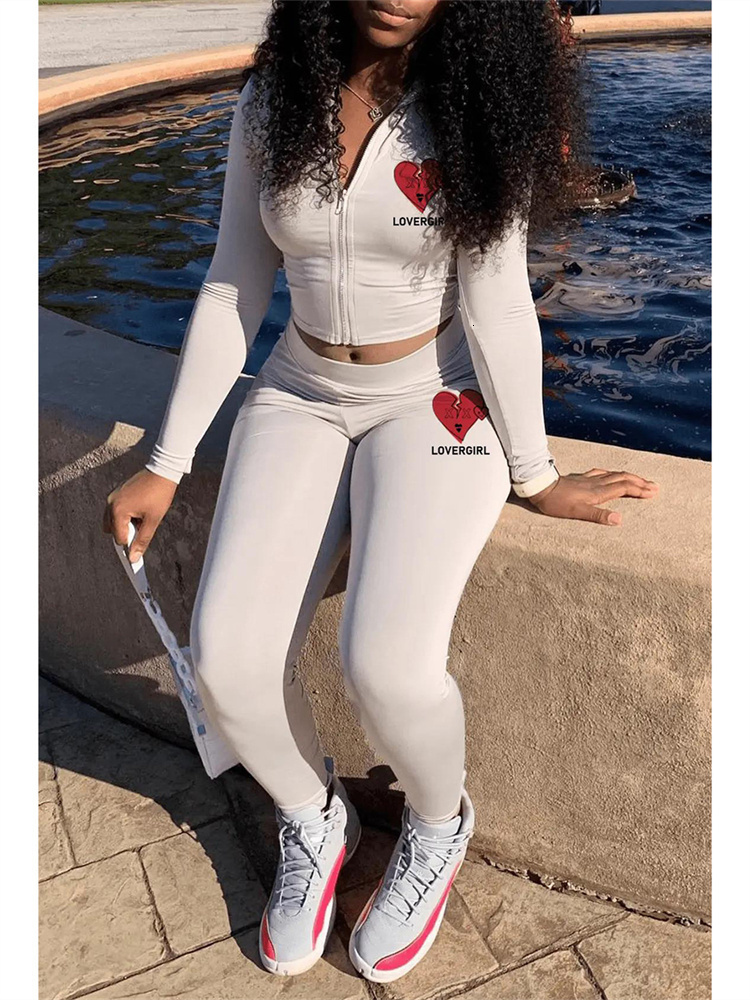 Women Two Piece Pants White Women Fall Casual 2 Set Zipper Crop Tops Sporty Leggings Matching Stretchy Soft Skinny Fitness Print Streetwear 230317, Black
Women Two Piece Pants White Women Fall Casual 2 Set Zipper Crop Tops Sporty Leggings Matching Stretchy Soft Skinny Fitness Print Streetwear 230317, Black
