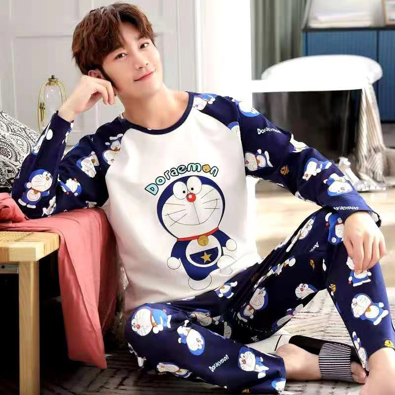 Men's Sleepwear Mens Pajamas Letter Striped Casual Soft Sleepwear Cartoon Breath Pajama Sets Sleep Lounge Pyjamas Spring Autumn Comfort Homewear 