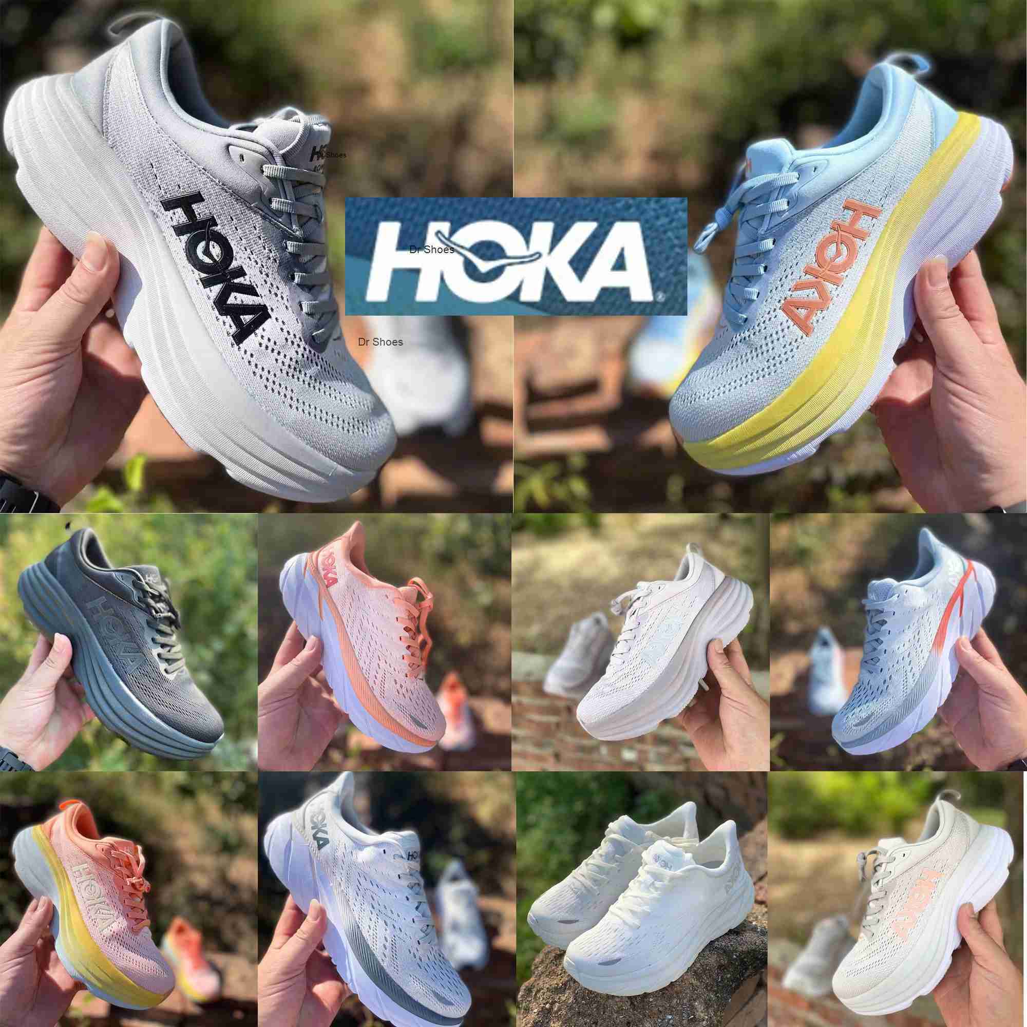 

New Hoka Bondi 8 Outdoor Shoes Hoka ONE Clifton 8 Stripes Colorblock Carbon Fiber x2 Running Sneakers Shock Absorbing Breathable Running