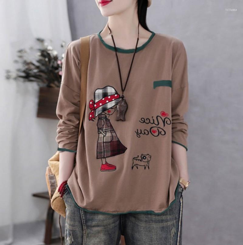 Women's T Shirts Spring And Autumn 2023 Oversized Pullover Retro Long Sleeve T-Shirt Women's Loose Base Shirt Top Woman Tshirts Graphic, A2
Women's T Shirts Spring And Autumn 2023 Oversized Pullover Retro Long Sleeve T-Shirt Women's Loose Base Shirt Top Woman Tshirts Graphic, A2