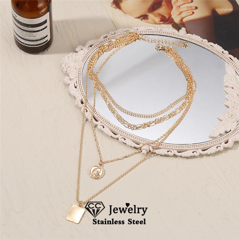 Chains Multilevel Necklace For Women Vintage Pendants Choker Gold Color Coin Shape Colar Fashion Jewelry Torque Party YH563
Chains Multilevel Necklace For Women Vintage Pendants Choker Gold Color Coin Shape Colar Fashion Jewelry Torque Party YH563