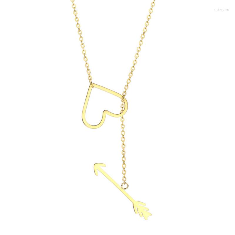 Chains Stainless Steel Necklace For Women Lover's Rose Gold /Silver Color Arrow Heart Chain Charms Choker Jewellery Gift
Chains Stainless Steel Necklace For Women Lover's Rose Gold /Silver Color Arrow Heart Chain Charms Choker Jewellery Gift