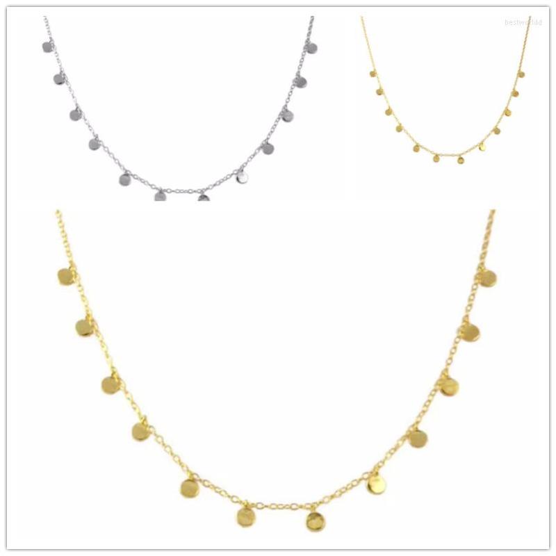 Chains Fashion Simple Jewelry Small Disc Pendant Handmade Collarbone Chain For Women
Chains Fashion Simple Jewelry Small Disc Pendant Handmade Collarbone Chain For Women