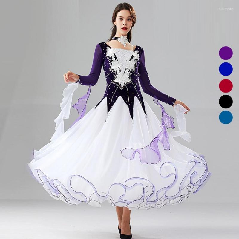 Stage Wear Ballroom Dance Competition Dress For Dancing Clothes Standard Waltz Long Ball Costume, Blue
Stage Wear Ballroom Dance Competition Dress For Dancing Clothes Standard Waltz Long Ball Costume, Blue