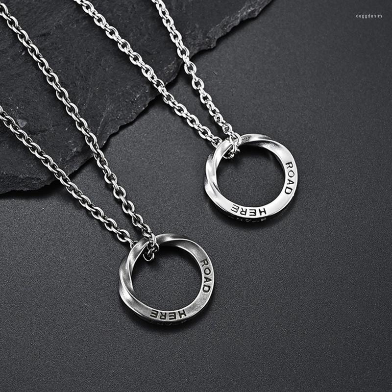 Pendant Necklaces Punk Simplicity Black & Silver Color Round Stainless Steel Couple Mobius Necklace Jewelry Gifts
Pendant Necklaces Punk Simplicity Black & Silver Color Round Stainless Steel Couple Mobius Necklace Jewelry Gifts