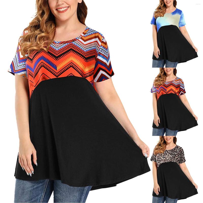 Women's T Shirts Plus Size Women Casual Tops 2023 Summer Fashion Leopard Print Short Sleeved T-shirt Laides Loose Oversize Tee Shirt, Bk
Women's T Shirts Plus Size Women Casual Tops 2023 Summer Fashion Leopard Print Short Sleeved T-shirt Laides Loose Oversize Tee Shirt, Bk