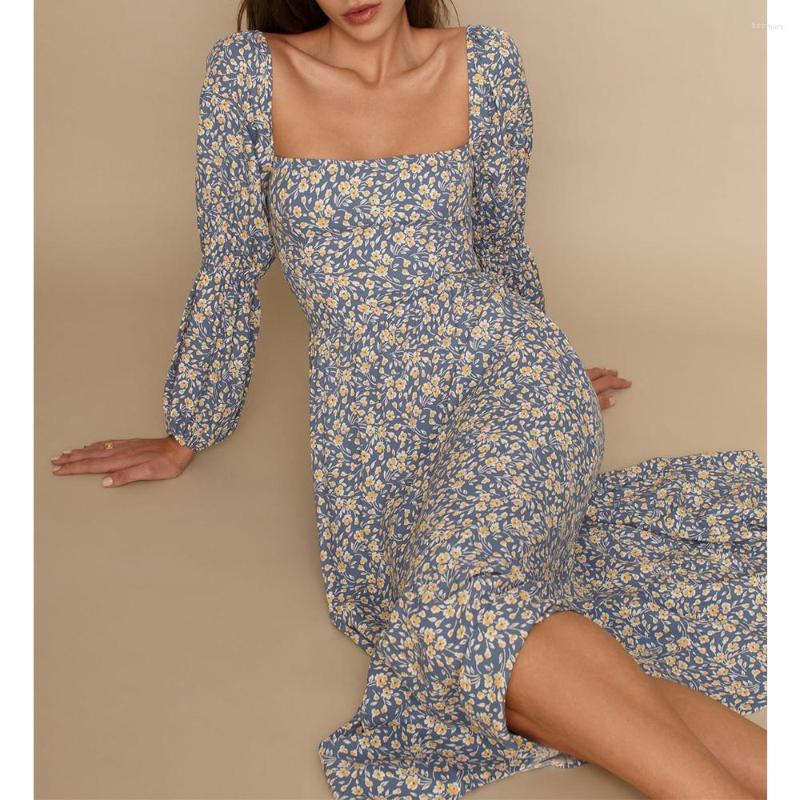 Casual Dresses Spring Autumn For Women 2023 Elegant Long Puff Sleeve Ruffle Hem Midi Square Neck Vintage Floral Clothes, Dc3444
Casual Dresses Spring Autumn For Women 2023 Elegant Long Puff Sleeve Ruffle Hem Midi Square Neck Vintage Floral Clothes, Dc3444