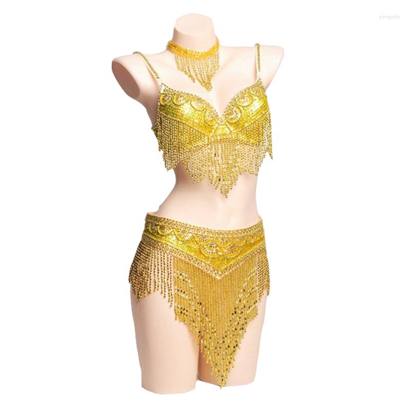 Stage Wear Golden Women Bellydance Clothes Eastern Style Beaded Top And Belt 2pcs Set Costumes For Belly Dance Bra Costume With Necklace, Silver bra and belt
Stage Wear Golden Women Bellydance Clothes Eastern Style Beaded Top And Belt 2pcs Set Costumes For Belly Dance Bra Costume With Necklace, Silver bra and belt
