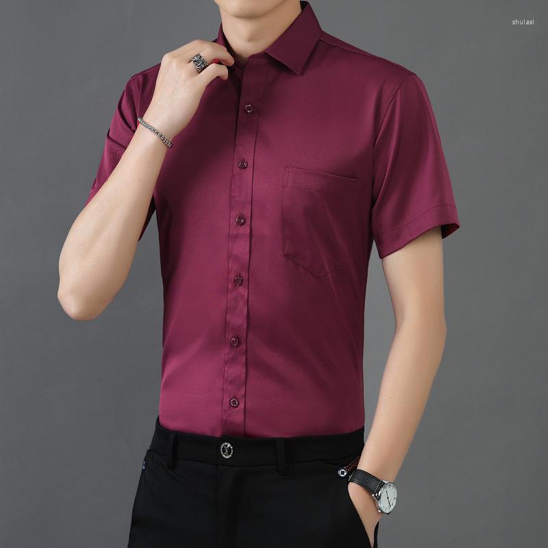 Men's Casual Shirts Summer Ice Silk Anti-wrinkle Non-iron Shirt Men's Business Solid Color Short Sleeve Male Trendy Slim Fit Brand Tops, White
Men's Casual Shirts Summer Ice Silk Anti-wrinkle Non-iron Shirt Men's Business Solid Color Short Sleeve Male Trendy Slim Fit Brand Tops, White